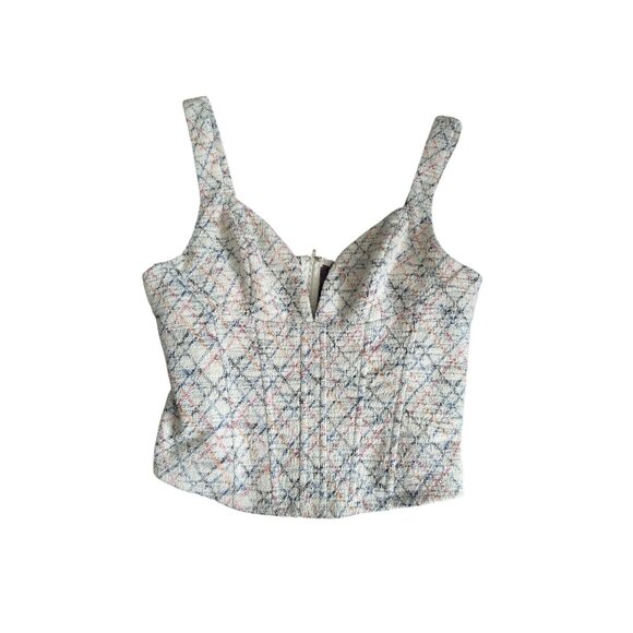 VICi Cream Embroidered Corset Tank Top Size XL - Picture 9 of 9